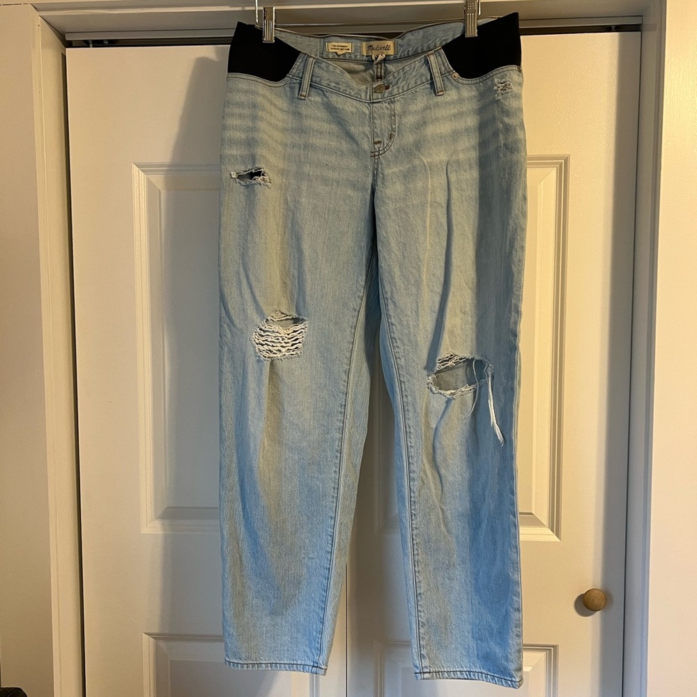 Madewell maternity boyfriend jeans